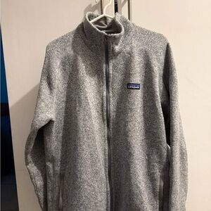 Patagonia Heather Gray Zip-Up Fleece Jacket